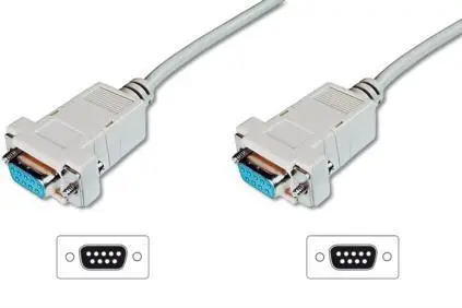 DIGITUS Zero-modem cable D-sub9 w/W 1.8m beige bulk