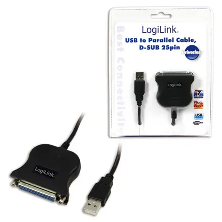 Logilink USB 2.0 adapter to Paralel (LPT) DB25 , 1,8m