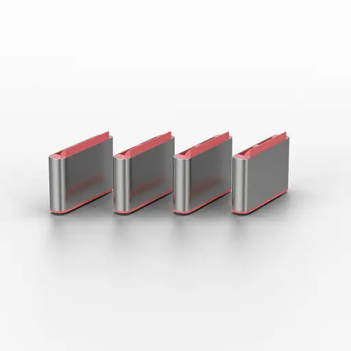 USB Priedas - LINDY USB C Prievado Blokatorių Rinkinys, 4 vnt. + raktas, ABS, Rožinė