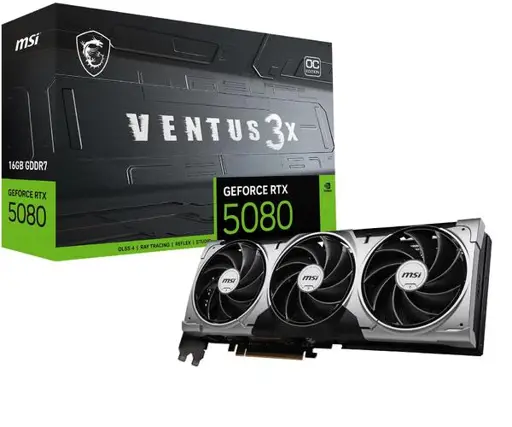 MSI GeForce RTX 5080 16G VENTUS 3X OC BLACK