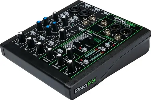 Mackie ProFX6v3 - 6 kanalų analoginis mikšerinis pultas su USB sąsaja, juodos spalvos