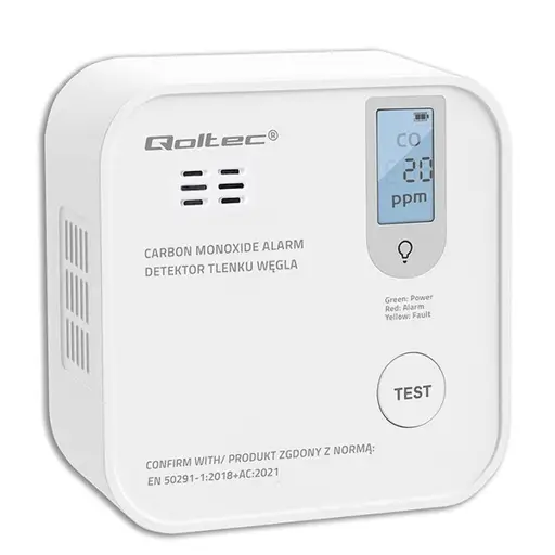 Qoltec 52577 Belaidis anglies monoksido (CO) jutiklis su baterija
