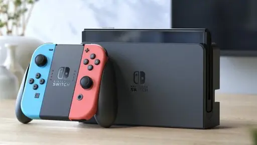 Nintendo Switch (2021) OLED raudona/mėlyna žaidimų konsolė