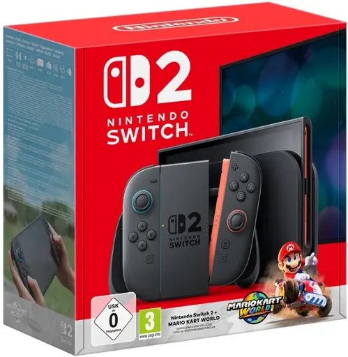 Nintendo Switch 2 (2025) nešiojama žaidimų konsolė su Mario Kart World žaidimu