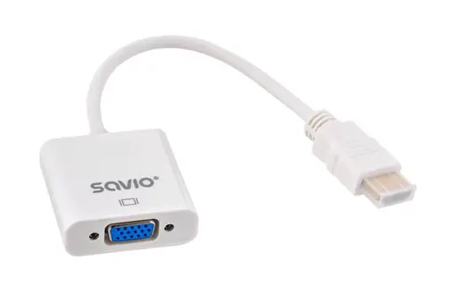 SAVIO HDMI (M) – VGA (F) ADAPTERIS BALTAS CL-201