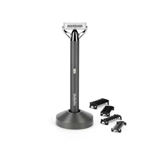 BaByliss Super-X Metal OT996E barzdos kirpimo mašinėlė Baterija 5 5 mm „Wet & Dry“ Sidabras