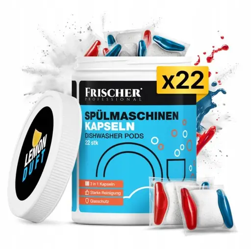 Frischer 3-in-1 indaplovės kapsulės, 22 vnt.