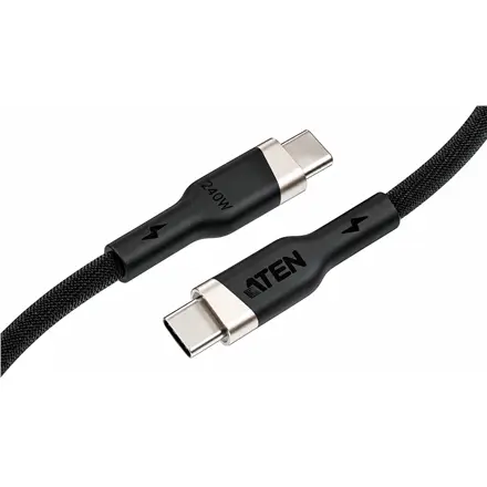 Aten 240W USB-C to USB-C Braided Charging Cable, 1 m