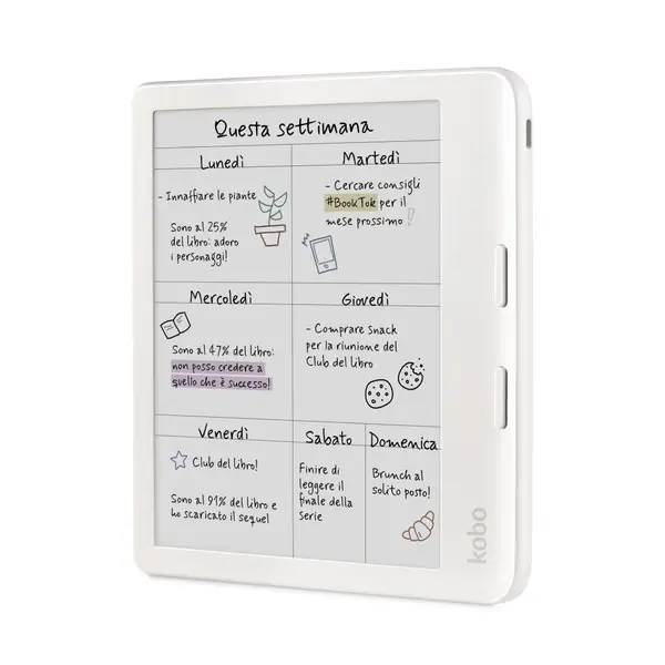 Rakuten Kobo Libra Colour elektroninių knygų skaityklė Lietimui jautrus ekranas 32 GB „Wi-Fi“ Balta – 2