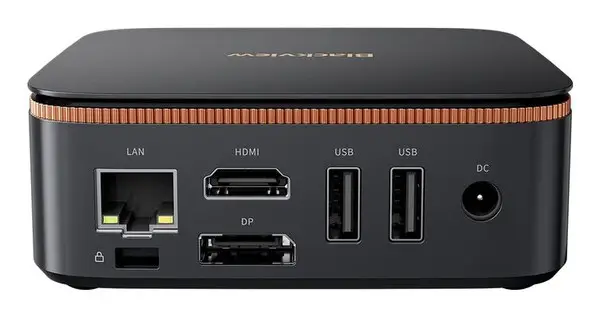 Mini kompiuteris „Blackview MP20“ su „Ryzen 3 3300U“, 8 GB RAM, 256 GB SSD, „Windows 11 Pro“, juodos spalvos – 4