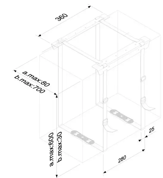 Neomounts CPU-D025BLACK CPU/PC holder - max 20 kg - h 3-60 cm - w 8-70 cm - universal - black – 3
