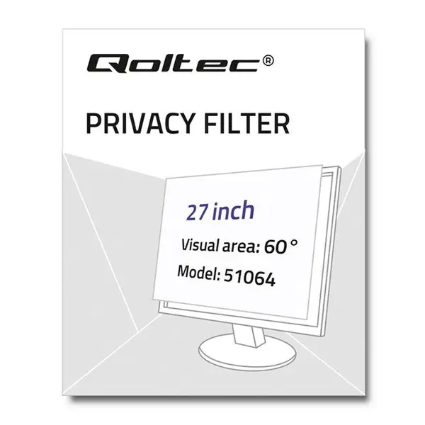 Qoltec 51064 ekrano privatumo filtras 68,6 cm (27") – 9