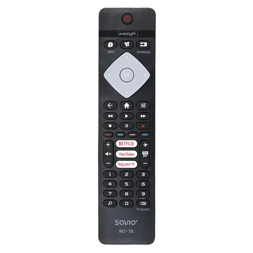 Savio universalus nuotolinio valdymo pultas Philips televizoriui, SMART TV, RC-16