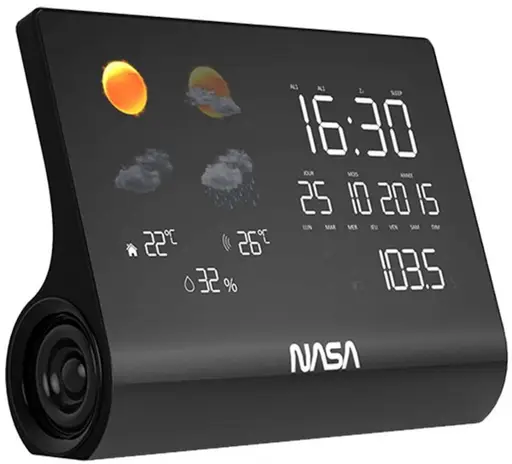Nasa digital weather station + speaker BT WSP1300, black