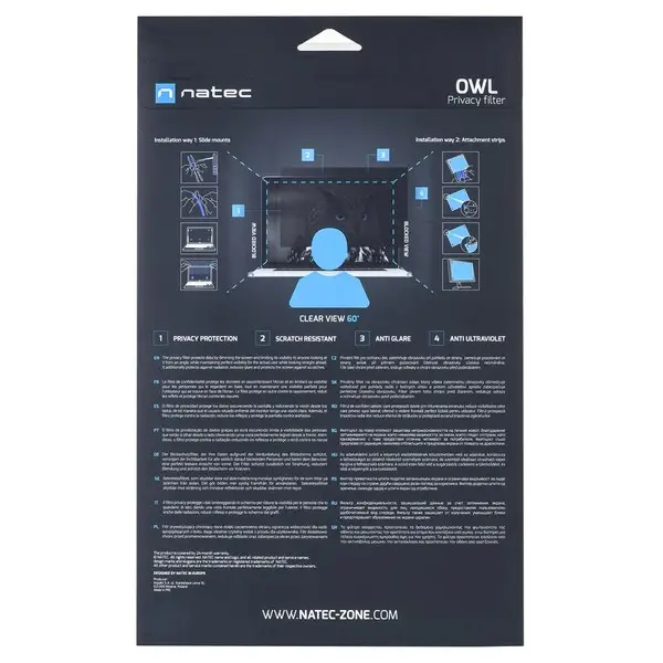 NATEC Privacy Filter Owl 17.3inch 16:9 – 10