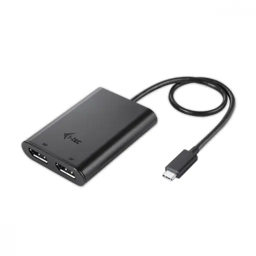 i-tec USB-C dual DP Video Adapteris 2x DP 4K suderinamas su Thunderbolt 3 (macOS nepalaiko 2 skirtingų vaizdu vienu metu per adapterį)