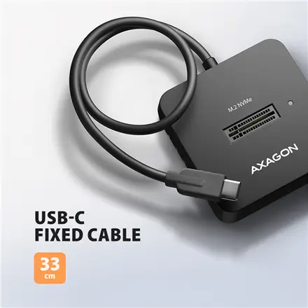 AXAGON USB-C 10Gbps docking station for M.2 NVMe SSD – 7