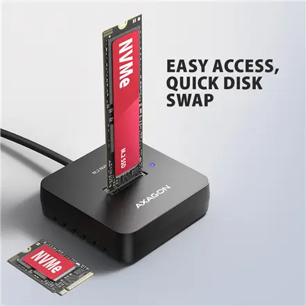 AXAGON USB-C 10Gbps docking station for M.2 NVMe SSD – 4