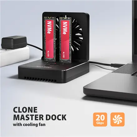 SSD ACC DOCK STATION USB-C/2XM.2 NVME ADSA-M2C22 AXAGON – 2