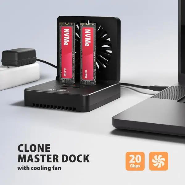 SSD ACC DOCK STATION USB-C/2XM.2 NVME ADSA-M2C22 AXAGON – 8