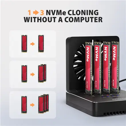 SSD ACC DOCK STATION USB-C/4XM.2 NVME ADSA-M2C44 AXAGON – 10