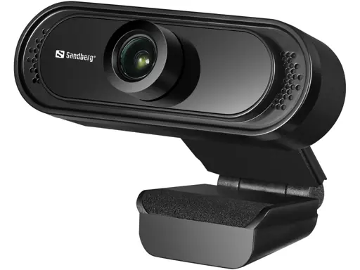 SANDBERG USB Webcam 1080P Saver No driver installation needed With a clamp for the flatscreen Stereo microphone built in