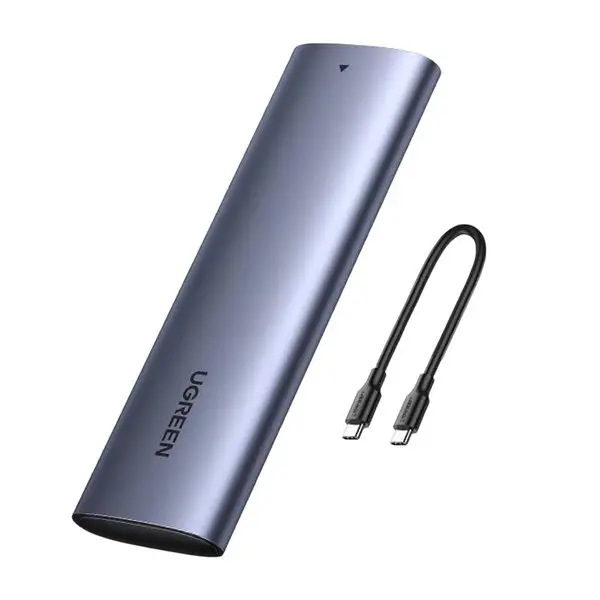 SSD Korpusas - UGREEN 10902 M.2 10 Gbit/s USB Type-C Aliuminio Pilkas – 3