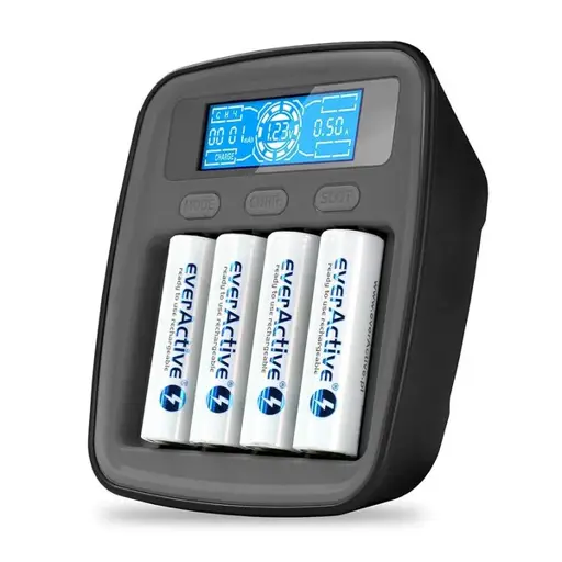 Įkroviklis - everActive NC1000MV2 Ni-MH USB-C AAA/AA Baterijoms
