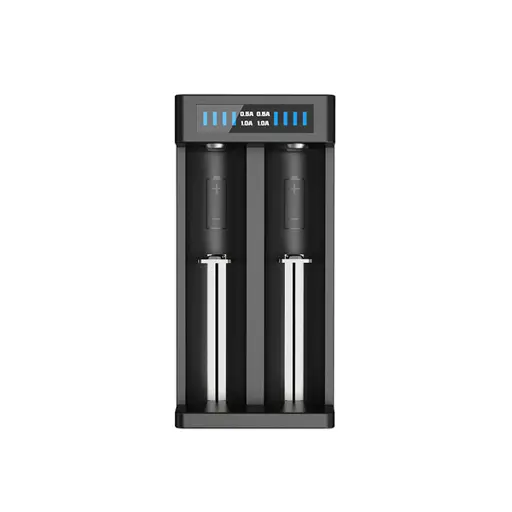 Įkroviklis - Xtar MC2 PLUS 2-Bay Li-Ion NiMH 5V Kompaktiškas Dizainas
