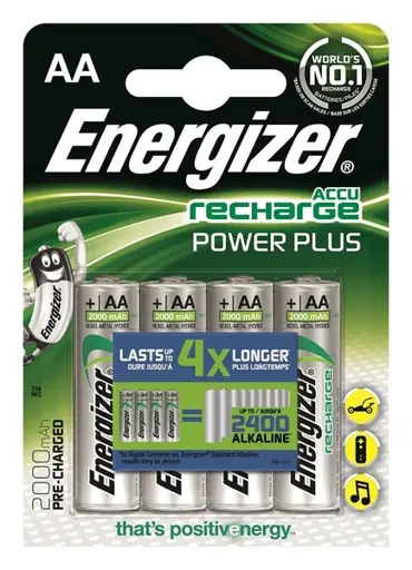 Recharge Power Plus AA Batteries AA HR6 /2000mAh /4 pcs
