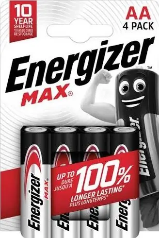 Energizer Max AA-LR6 1.5V šarminės baterijos (4 vnt)