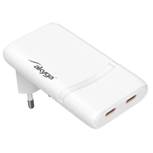 AKYGA įkroviklis 2× USB-C AK-CH-32