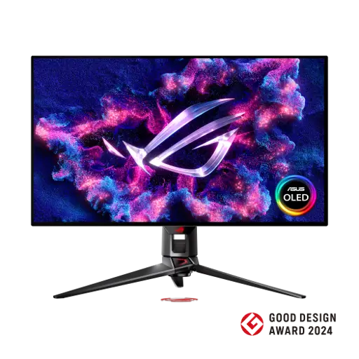 Asus ROG Swift OLED PG32UCDP gaming monitor ― 32-inch (31.5 inch viewable) WOLED panel, dual mode (4K 240Hz or FHD 480Hz), 0.03 ms (GTG), G-SYNC® compatibility, custom heatsink, ASUS OLED Care, AI Assistant, VESA DisplayHDR™ 400 True Black, uniform b