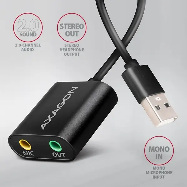 SOUND CARD USB2.0 48KHZ/16BIT/0.15M ADA-12 AXAGON – 5