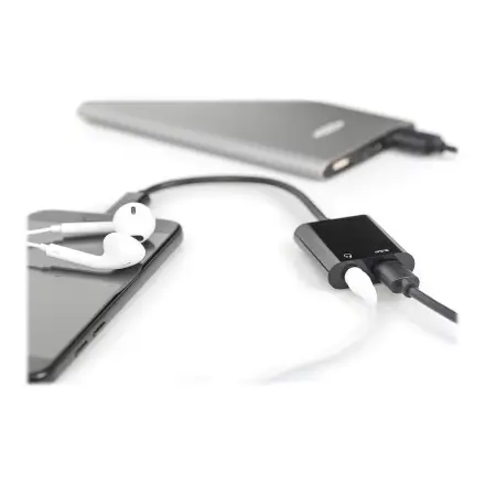 DIGITUS AK-300400-002-S Cable USB 3.1 Type C Gen.2 SuperSpeed+ 10Gbps Mini Jack 3.5mm + Type USB C black – 8