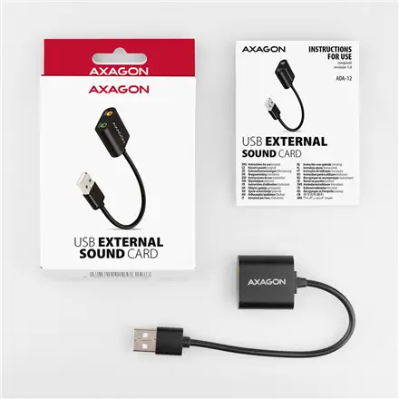 SOUND CARD USB2.0 48KHZ/16BIT/0.15M ADA-12 AXAGON – 10