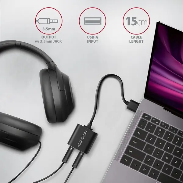 SOUND CARD USB2.0 48KHZ/16BIT/0.15M ADA-12 AXAGON – 7