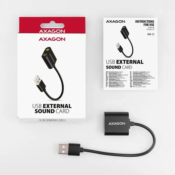 SOUND CARD USB2.0 48KHZ/16BIT/0.15M ADA-12 AXAGON – 9