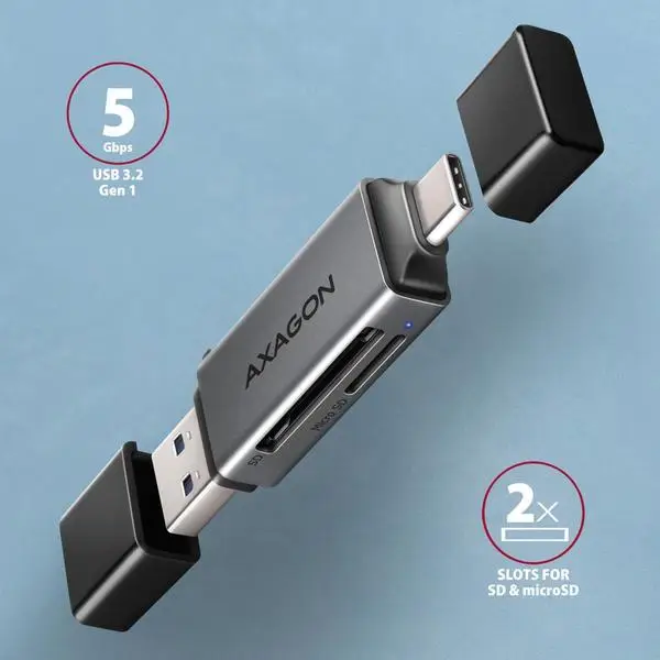MEMORY READER USB-C+USB3.2 2SL/SD/MICROSD CRE-DAC AXAGON – 10