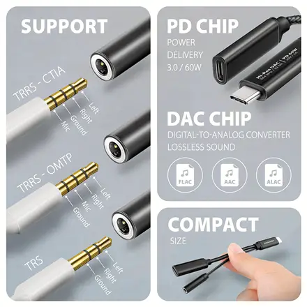 SOUND CARD ADAPTER USB-C/3.5MM/HI-RES DAC ADA-HCPD AXAGON – 5