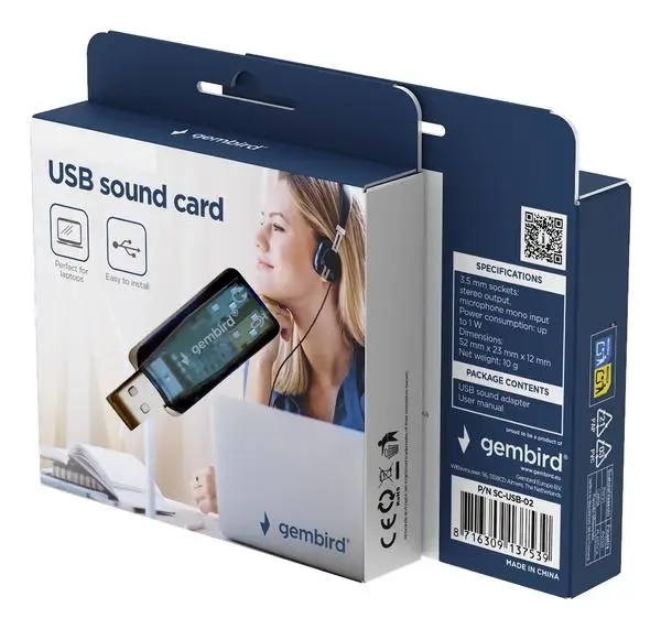 GEMBIRD USB sound card Virtus2 – 8