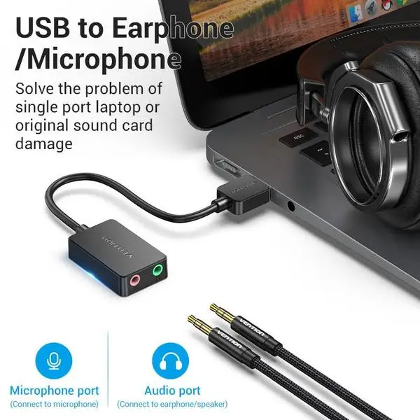 SOUND CARD USB 2-PORT/0.15M CDYB0 VENTION – 5