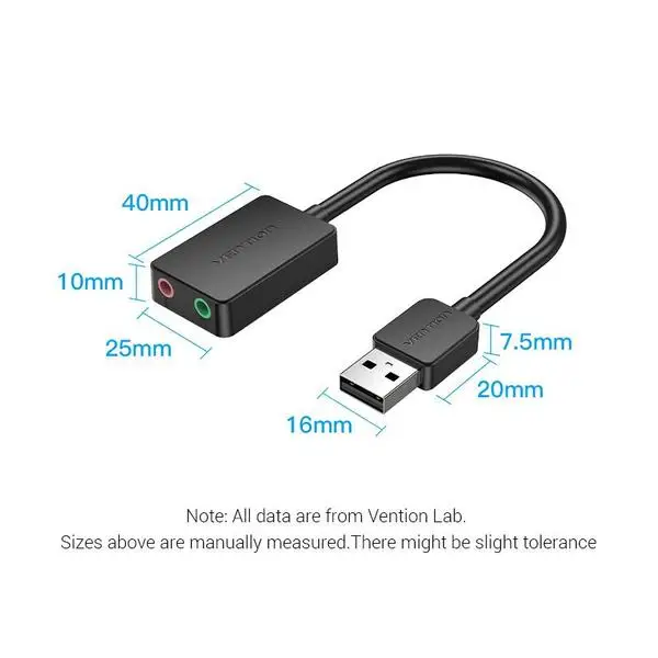 SOUND CARD USB 2-PORT/0.15M CDYB0 VENTION – 8