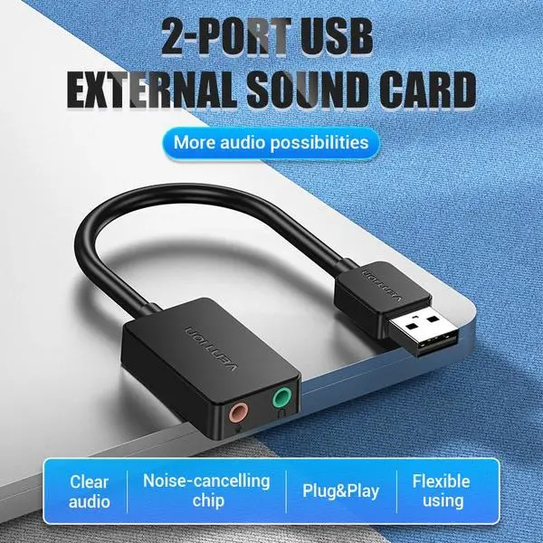 SOUND CARD USB 2-PORT/0.15M CDYB0 VENTION – 4