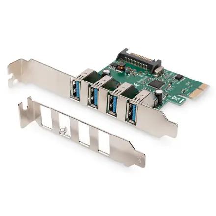 DIGITUS USB 3.0 4 port PCI Express add-on card 4 ports A / F External VL805 chipset – 2