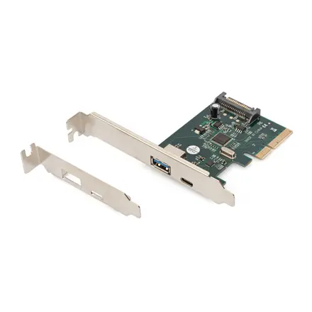 Digitus PCIe card, USB-C 3.1 Gen 2, 10Gpbs, USB-A 3.1 – 5