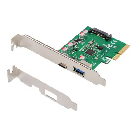 Digitus PCIe card, USB-C 3.1 Gen 2, 10Gpbs, USB-A 3.1 – 2