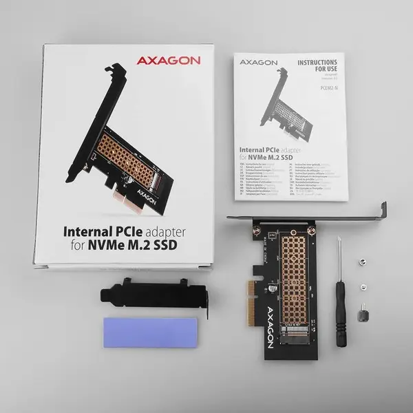 SSD ACC ADAPTER PCIE NVME/M.2/SP&LP PCEM2-N AXAGON – 7