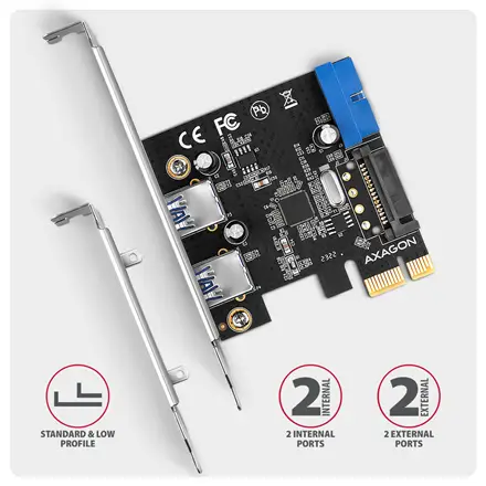 I/O CARD PCIE USB 5GBPS 4PORT/SP&LP PCEU-232RS AXAGON – 4