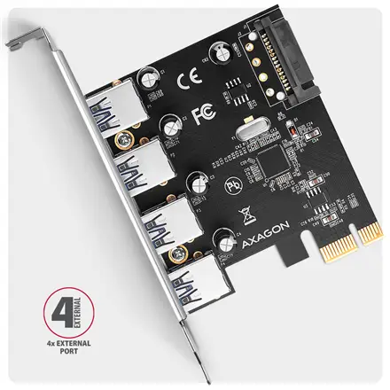 I/O CARD USB2 PCIE 4PORT/PCEU-430RS AXAGON – 4
